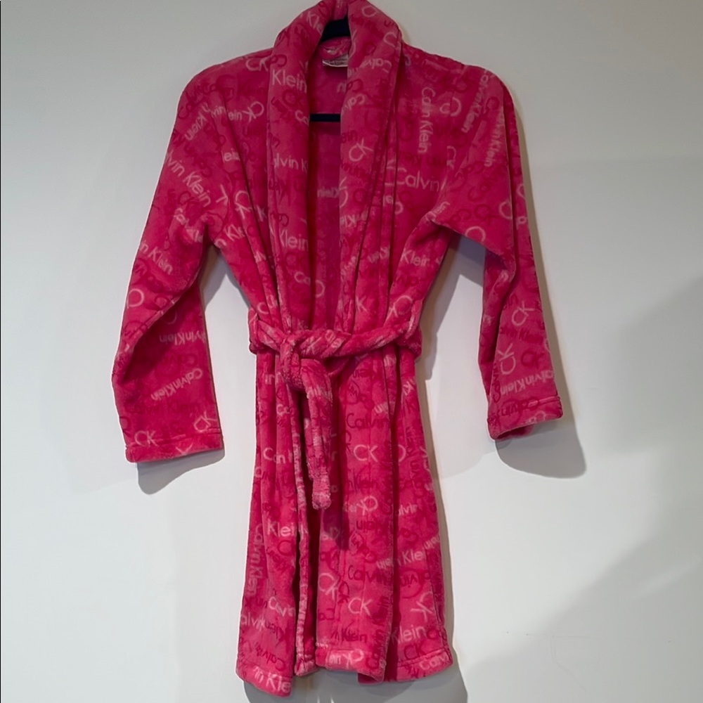 Calvin Klein Pink Logo Robe - Picture 2 of 2